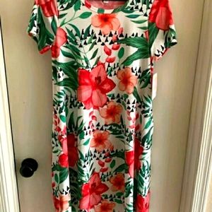 Nwt Lularoe Hibiscus Jessie Dress HTF Floral